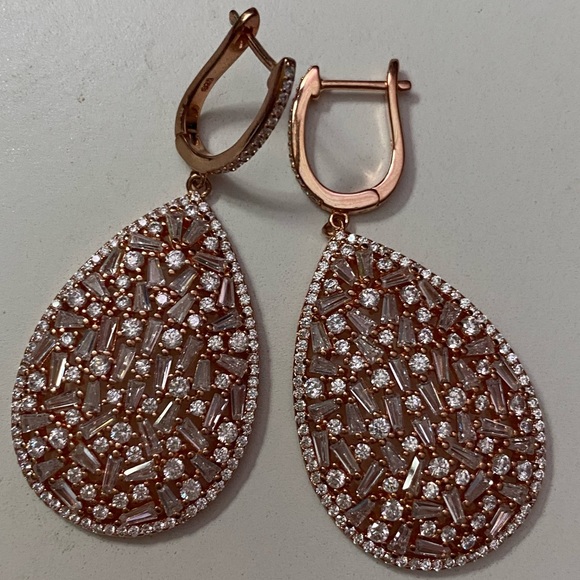 Bella Luce Jewelry - JTV Bella Luce latch, back rose, gold, eternal earrings